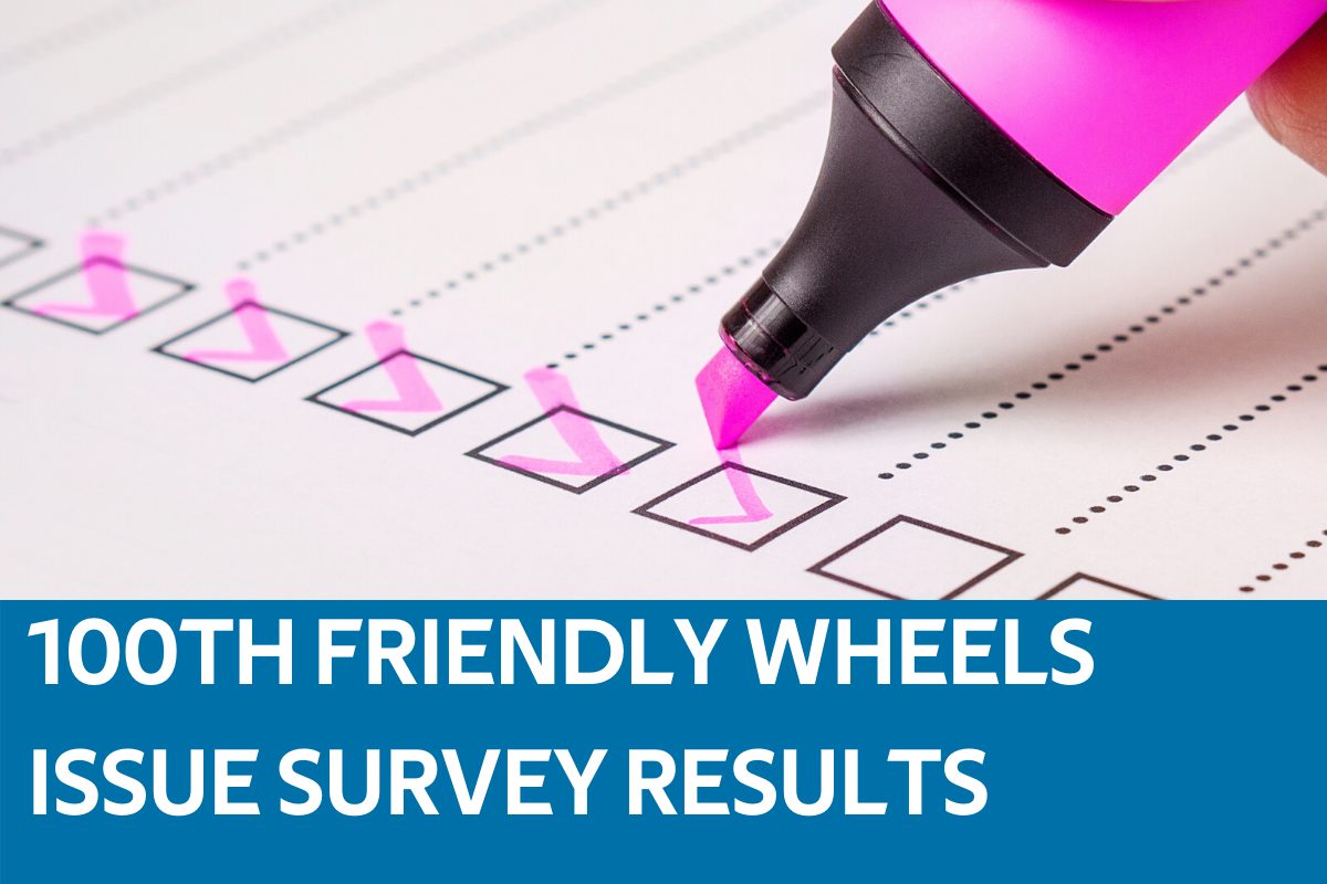 Friendly Wheels 100th Issue Survey Featured Image