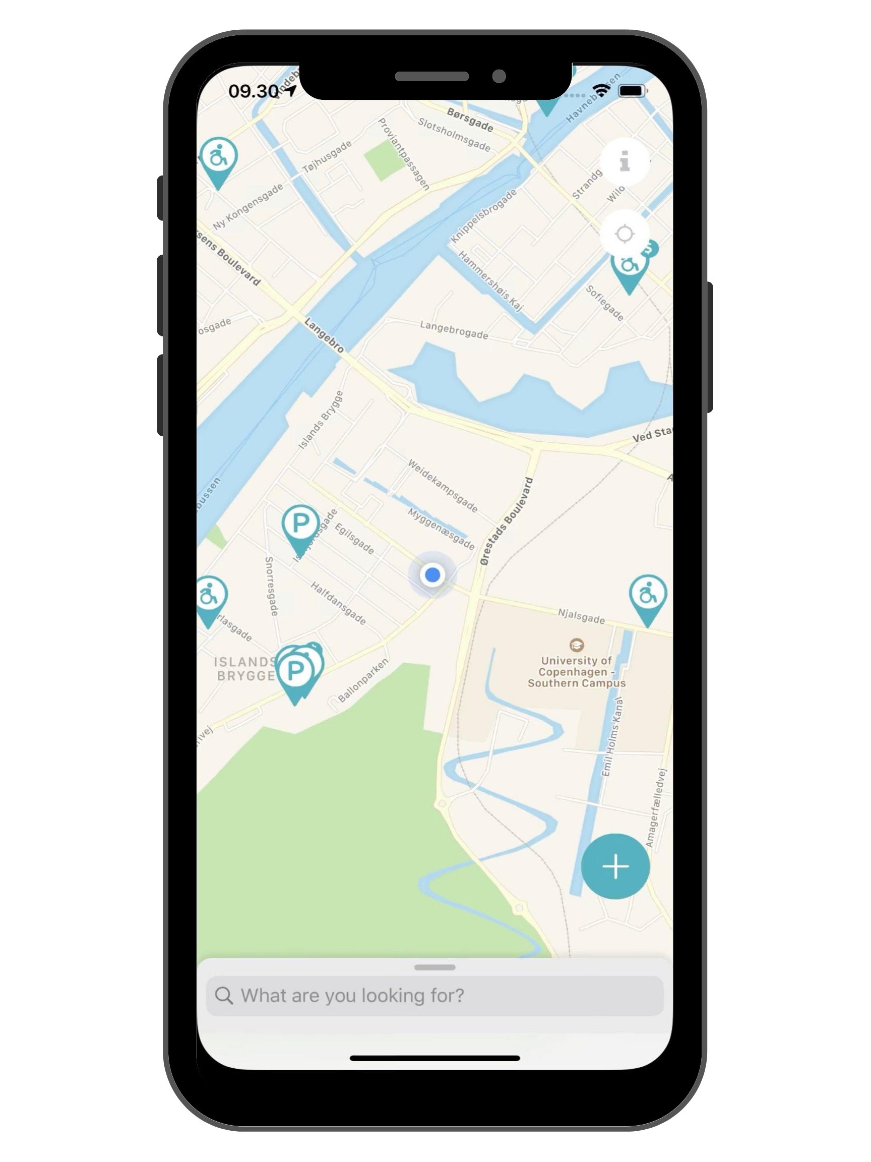 Handicapped Accessible Phone App Screen - WheelMate