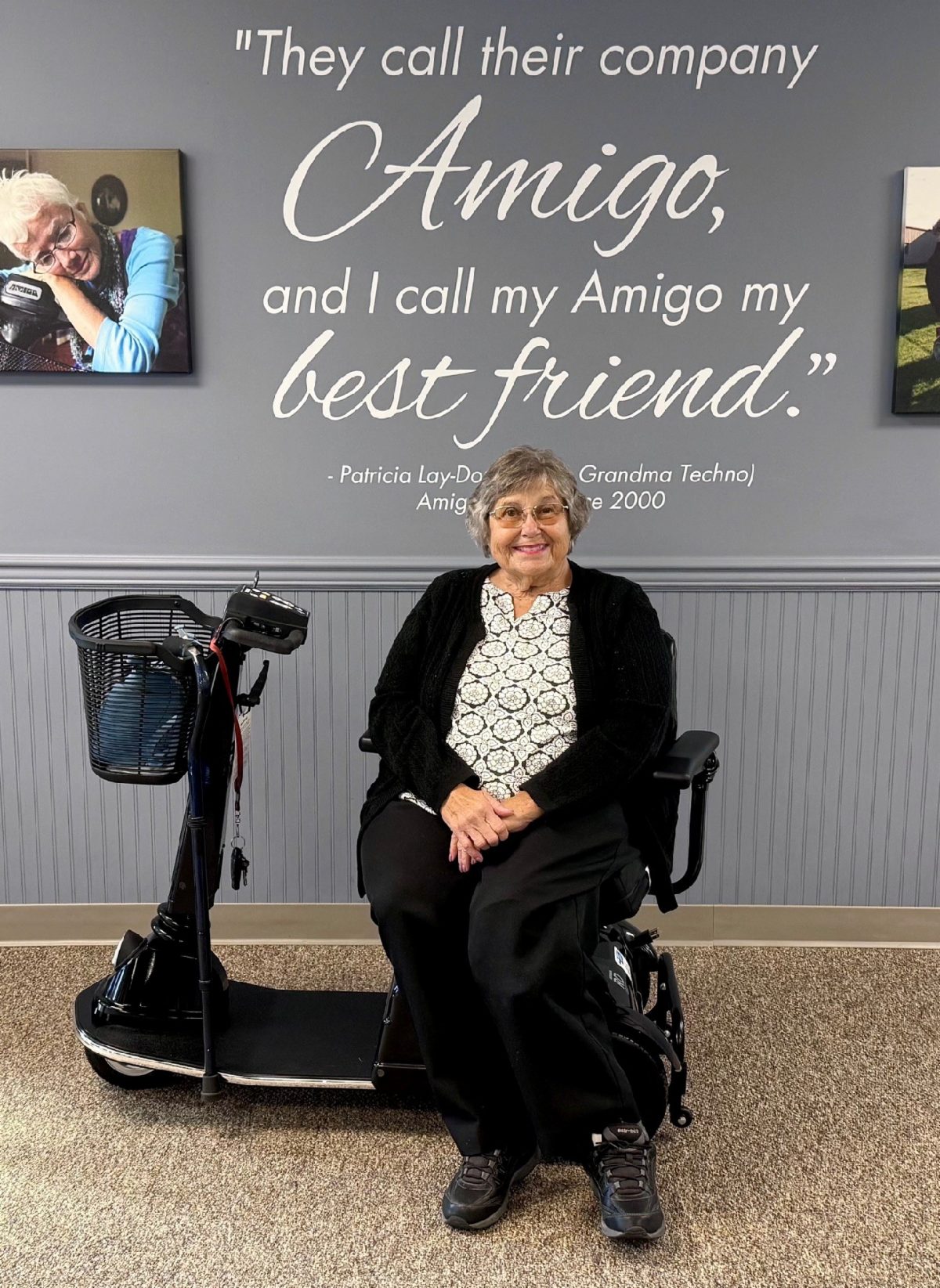 Susan visited the Amigo Mobility Center recently to pick up her brand new Amigo RD!