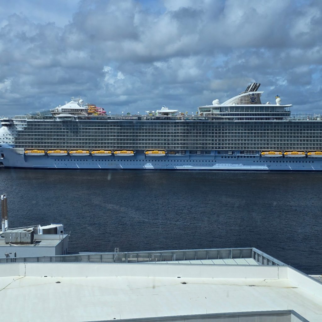 Royal Caribbean Oasis of the Seas cruise ship in Fort Lauderdale, Florida.