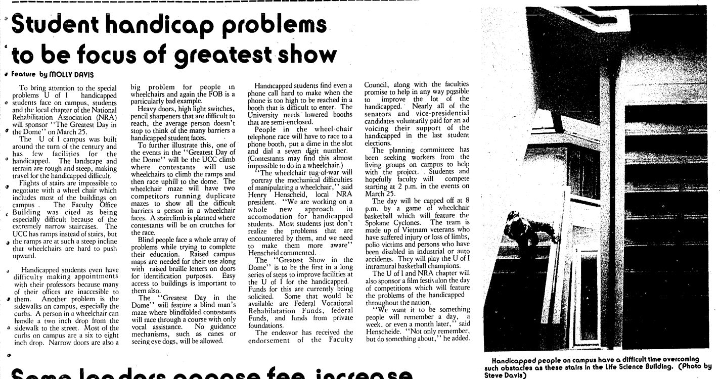 News clipping from the Idaho Argonaut newspaper